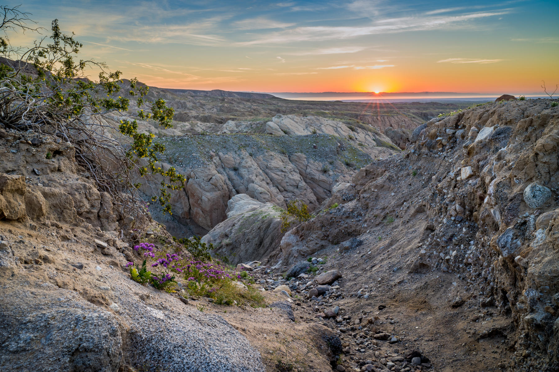 Sunrise over Salton Sea, California