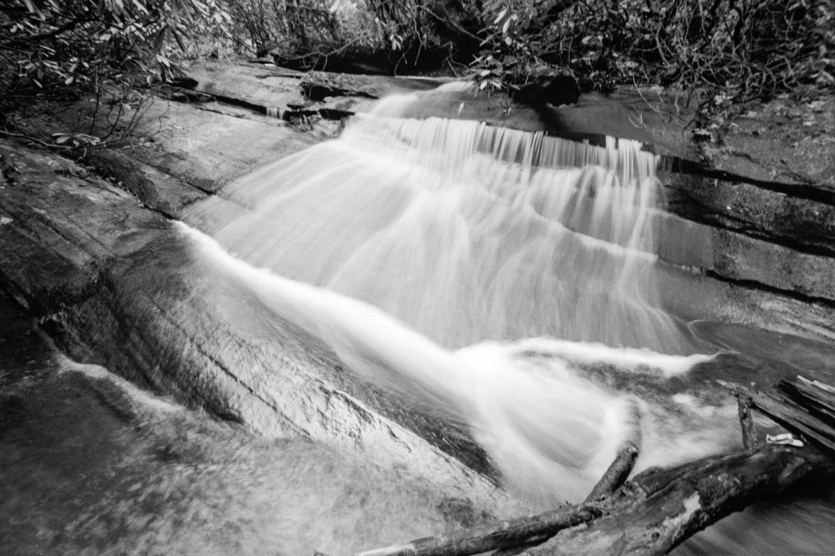 This is typical of the type of photograph I was making during my late teens.  I had learned a lot about photography by studying National Geographic and Life magazines, and I experimented with different perspectives, fields of view, exposure settings, etc.  I thought I had perfected my photographic technique and was fairly proud of my photographs.  This was made in the Appalachian mountains.