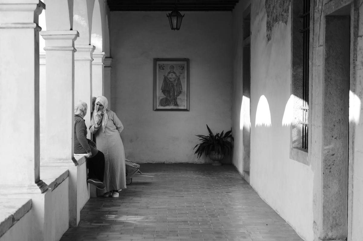 Two women at the commune Follina in the Province of Treviso.